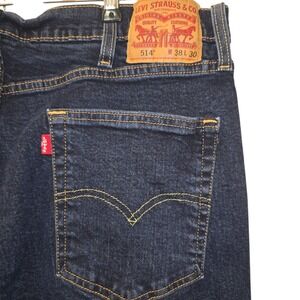 Men's Blue Jeans 38x30 Levi's 514 Regular Fit Straight Leg Blue Levi's Flex
